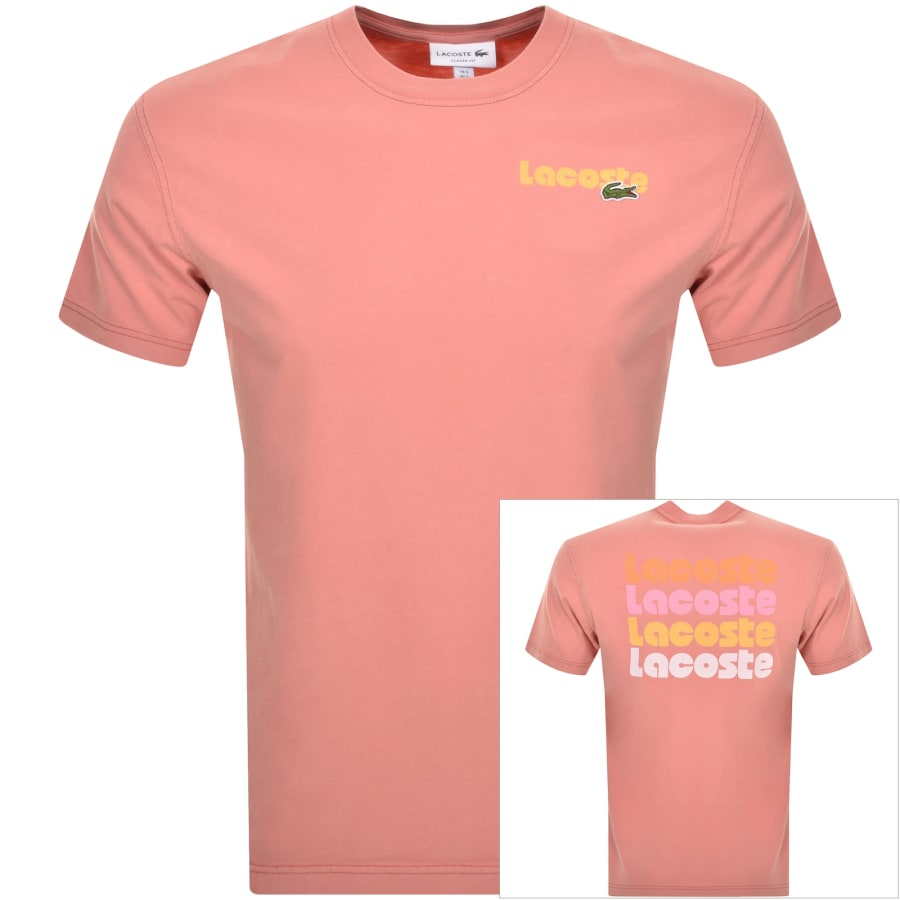 Orange lacoste t shirt clearance